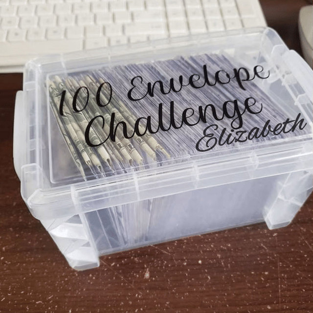 100 Envelope Challenge Box, Savings Challenges Budget Box with Cash  Envelopes - AliExpress